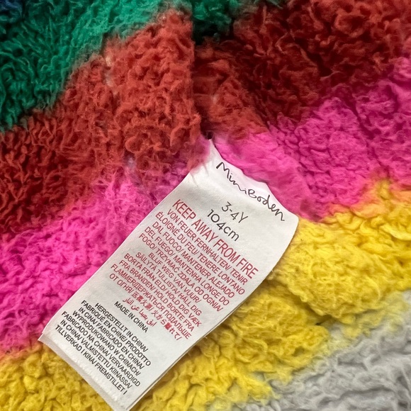 Mini Boden reversible fleece jacket coat - rainbow - Picture 2 of 2